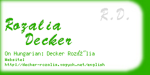 rozalia decker business card